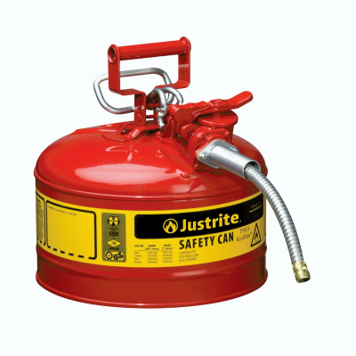 JUSTRITE CAN, SAFETY, 5/8"HS T2, 2.5G RED